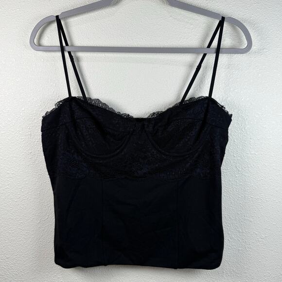 CAMI NYC Black Lace Bustier Cami Top NWT Whimsigoth Romantic Goth Rave Sexy M - Picture 3 of 8